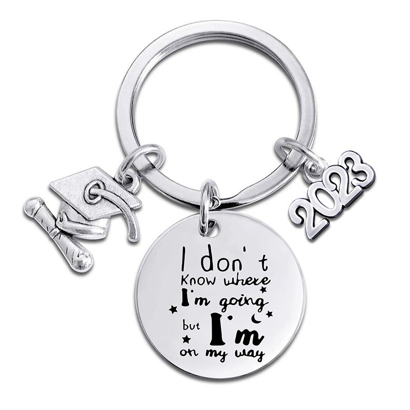 Wholesale Father's Day Graduation Season Gift Lettering Metal Keychain